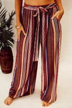 Load image into Gallery viewer, Printed Tied Wide Leg Pants