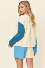 Load image into Gallery viewer, Double Take Full Size Contrast Drop Shoulder Top and Shorts Set
