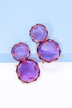 Load image into Gallery viewer, Geometrical Shape Zinc Alloy Frame Dangle Earrings