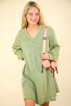 Load image into Gallery viewer, VERY J Mineral Washed Oversized A-Line Mini Dress