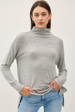 Load image into Gallery viewer, Be Cool Side Slit Mock Neck Long Sleeve Tunic Top