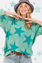 Load image into Gallery viewer, SAGE + FIG Mineral Wash Star Pattern T-Shirt