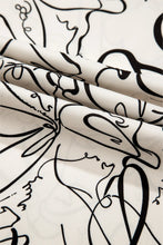 Load image into Gallery viewer, Printed Round Neck Three-Quarter Sleeve Blouse