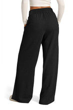 Load image into Gallery viewer, Drawstring Elastic Waist Wide Leg Pants