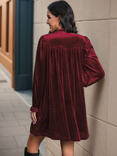 Load image into Gallery viewer, Perfee Ruched Surplice Long Sleeve Mini Dress