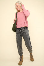 Load image into Gallery viewer, VERY J Washed Drawstring Jogger Cargo Jeans