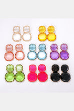 Load image into Gallery viewer, Geometrical Shape Zinc Alloy Frame Dangle Earrings