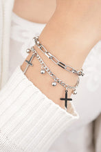Load image into Gallery viewer, Cross Layered Stainless Steel Bracelet