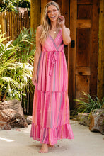 Load image into Gallery viewer, Printed Surplice Maxi Cami Dress