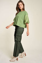 Load image into Gallery viewer, Davi & Dani Flap Pocket Mid Rise Cargo Pants