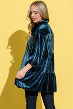 Load image into Gallery viewer, And The Why Fringe Detailed Velvet Shirt Dress