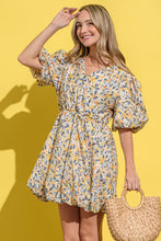 Load image into Gallery viewer, And The Why Full Size Floral Surplice Puff Sleeve Dress