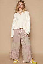 Load image into Gallery viewer, POL Waffle-Knit Notched Long Sleeve Knit Top