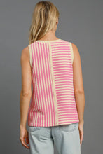 Load image into Gallery viewer, Umgee Round Neck Texture Striped Tank