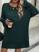 Load image into Gallery viewer, Round Neck Dropped Shoulder Sweater