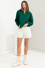 Load image into Gallery viewer, HYFVE Half Zip Drop Shoulder Sweatshirt