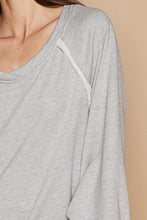 Load image into Gallery viewer, POL Back Cross Strap Detail Balloon Sleeve Sweatshirt