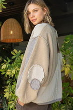 Load image into Gallery viewer, POL Color Block Half Zip Dropped Shoulder Sweatshirt