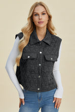 Load image into Gallery viewer, Double Take Full Size Pocketed Texture Snap Down Vest Coat