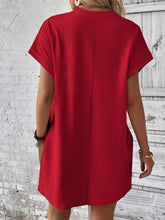 Load image into Gallery viewer, Pocketed Round Neck Short Sleeve Dress