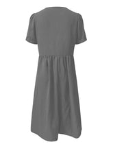 Load image into Gallery viewer, Full Size Lace Detail V-Neck Short Sleeve Dress