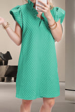 Load image into Gallery viewer, Ruffled V-Neck Cap Sleeve Mini Dress