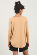 Load image into Gallery viewer, HYFVE Draped Drop Shoulder Long Sleeve Top
