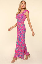 Load image into Gallery viewer, Haptics Printed Smocked Sleeveless Jumpsuit
