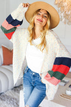 Load image into Gallery viewer, Haptics Full Size Color Block Open Front Cardigan