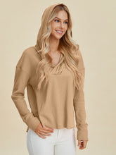 Load image into Gallery viewer, Double Take Full Size High-Low Dropped Shoulder Long Sleeve Hoodie
