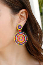 Load image into Gallery viewer, Beaded Boho Style Round Shape Dangle Earrings