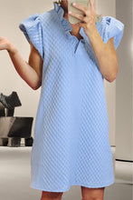 Load image into Gallery viewer, Ruffled V-Neck Cap Sleeve Mini Dress