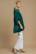 Load image into Gallery viewer, Umgee Full Size Polka Dot Collared Neck Button Up Shirt