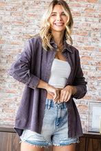 Load image into Gallery viewer, First Love Washed Corduroy Button Down Long Sleeve Shirt