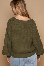 Load image into Gallery viewer, POL Cable Knit Cutout Long Sleeve Sweater