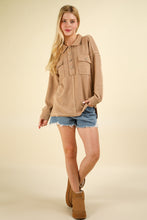 Load image into Gallery viewer, VERY J Collared Half Button Knit Top with Pockets
