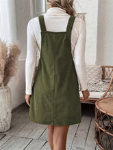 Load image into Gallery viewer, Pocketed Wide Strap Overall Dress