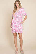 Load image into Gallery viewer, BOMBOM Floral Button Down Mini Dress