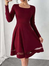 Load image into Gallery viewer, Square Neck Long Sleeve Mini Dress
