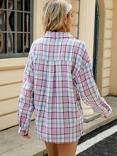 Load image into Gallery viewer, Plaid Collared Neck Long Sleeve Shirt