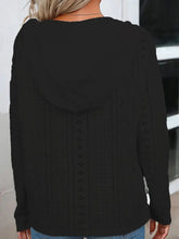 Load image into Gallery viewer, Drawstring Eyelet Long Sleeve Hoodie