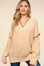 Load image into Gallery viewer, Haptics Contrast Stitching Long Sleeve Hooded Sweater