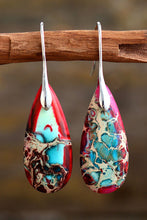 Load image into Gallery viewer, Handmade Teardrop Shape Natural Stone Dangle Earrings