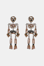 Load image into Gallery viewer, Skeleton Shape Glass Stone Dangle Earrings