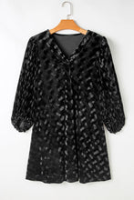 Load image into Gallery viewer, V-Neck Three-Quarter Sleeve Velvet Mini Dress