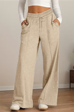 Load image into Gallery viewer, Drawstring Elastic Waist Wide Leg Pants