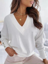 Load image into Gallery viewer, V-Neck Long Sleeve Sweatshirt