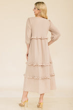 Load image into Gallery viewer, Celeste Full Size Tiered-Ruffle Midi Dress