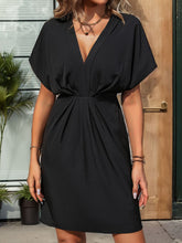 Load image into Gallery viewer, Ruched Short Sleeve Mini Dress