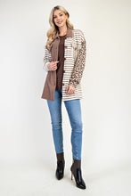 Load image into Gallery viewer, Celeste Full Size Leopard Contrast Button Up Shacket